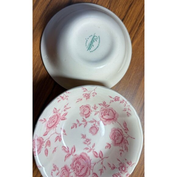 Claytan Tableware Rose Pattern Ceramic Bowls Set Of 2 Microwave & Dishwasher Saf - Picture 5 of 5